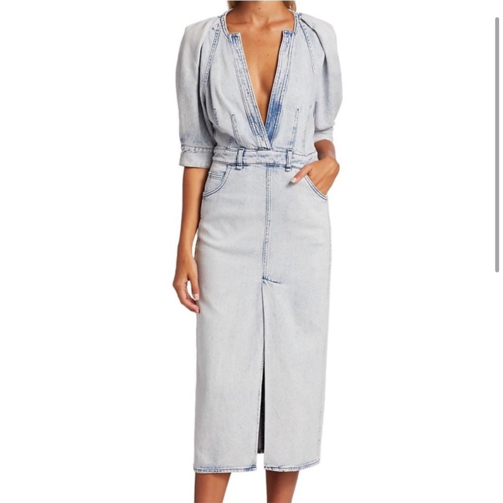IRO Alysu denim midi dress